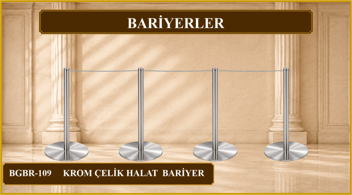 BGBR-109 60 CM KROM BARİYER ÇELİK HALATLI