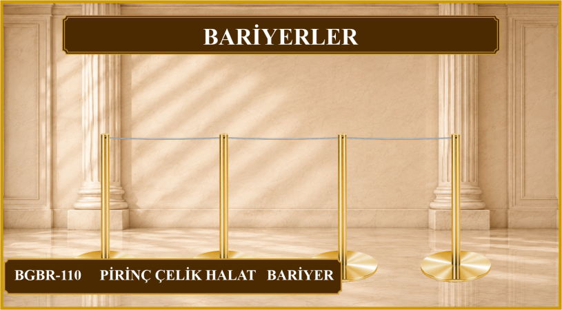 BGBR-110 60 CM SARI BARİYER ÇELİK HALATLI